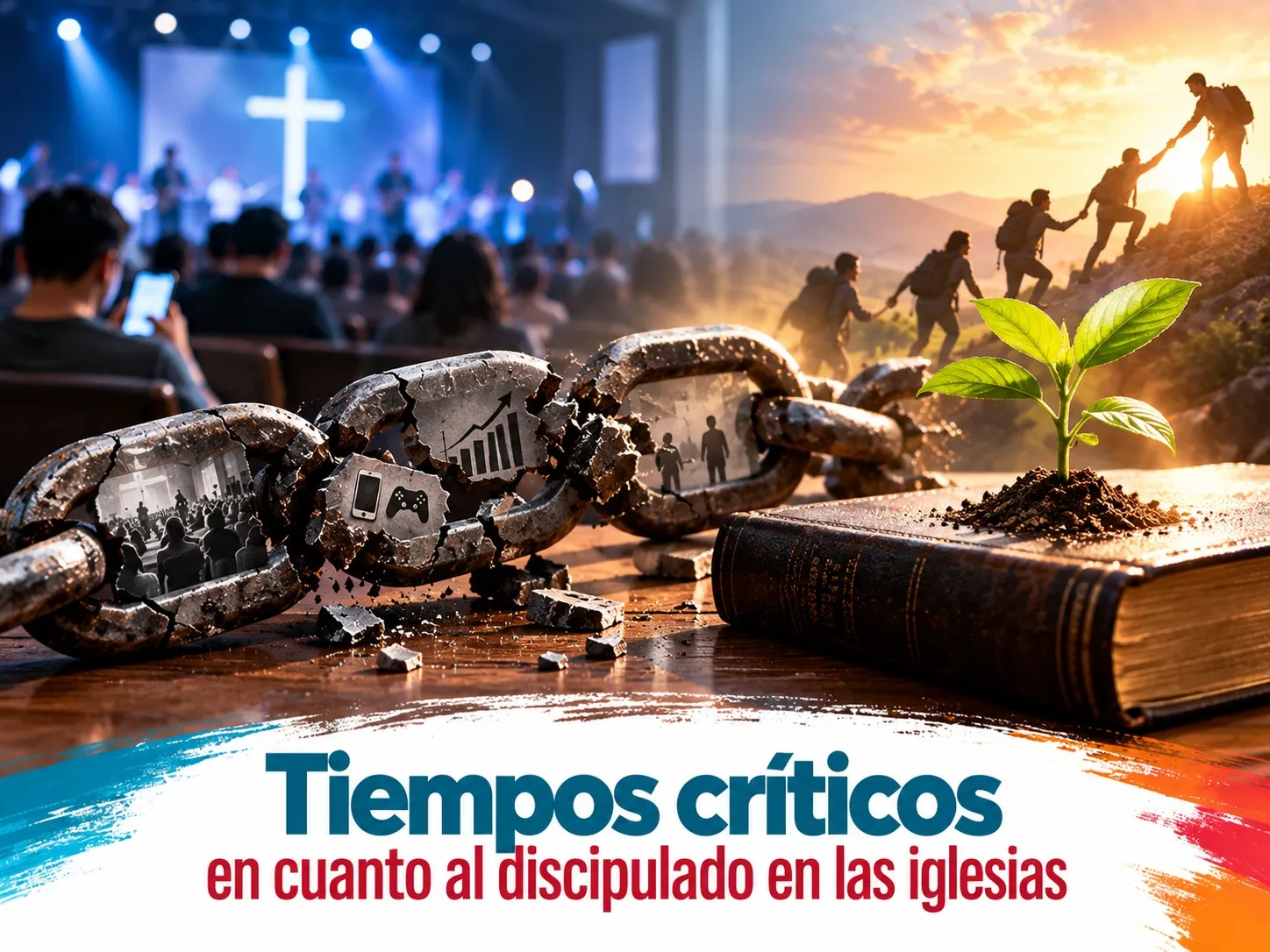 Tiempos críticos en cuanto al discipulado en las iglesias La iglesia contemporánea atraviesa una profunda crisis en cuanto al discipulado. Se ha priorizado el crecimiento numérico y el entretenimiento por encima de la formación espiritual profunda. Sin embargo, una generación sin discipulado es un riesgo (ver Intro. a 2Ti en la Biblia de Discipulado). El cristianismo está en peligro de desaparecer si no tomamos en serio el compromiso con el discipulado. Steve Land, un teólogo contemporáneo, dice: “La iglesia y su misión están en riesgo en el día de hoy porque la comunión y el discipulado están fragmentados, relegados y distorsionados” Esta afirmación toca el núcleo de la eclesiología y la teología de la misión (misionología) cristiana contemporánea. Su análisis advierte que la efectividad de la iglesia no se destruye principalmente por ataques externos, sino por una crisis de identidad interna. A continuación, se desglosa el significado y el impacto de estos tres elementos que menciona: 1. Comunión fragmentada (Koinonía) • El problema: La comunión no es solo "socializar", sino la profunda unidad espiritual y relacional entre los creyentes. Hoy en día, el individualismo, la polarización ideológica y la falta de comunidad real (muchas veces sustituidas por interacciones superficiales o puramente virtuales) han dividido a las congregaciones. • El riesgo: Si la iglesia está dividida por dentro, pierde su testimonio ante el mundo. Jesús señaló que la unidad de los creyentes es la prueba clave para que el mundo crea (Juan 17:21). • Sugerencias: Para superar el riesgo de la división interna y restaurar el testimonio de la iglesia ante el mundo, la solución principal es cultivar una cultura de unidad intencional basada en el amor práctico, la humildad y el enfoque en la misión común. 2. Discipulado puesto de lado • El problema: Muchas estructuras eclesiales modernas se han enfocado en el crecimiento numérico, el entretenimiento o la gestión de eventos, dejando en un segundo plano el mandato principal de "hacer discípulos" (Mateo 28:19). Se prioriza formar "asistentes a los templos" en lugar de seguidores radicales de Cristo. • El riesgo: Una iglesia sin discipulado intencional produce creyentes inmaduros, incapaces de resistir las presiones éticas y culturales del entorno, lo que debilita el relevo generacional de la fe. • Sugerencias: Para contrarrestar el riesgo de una fe inmadura y asegurar el relevo generacional, la solución fundamental es diseñar e implementar un sistema de discipulado intencional, relacional y transformador que mueva a la iglesia de un modelo basado solo en eventos a uno centrado en procesos de vida. 3. Conceptos distorsionados • El problema: Tanto la comunión como el discipulado sufren de reinterpretaciones erróneas. La comunión a veces se confunde con "clubes sociales" exclusivos, y el discipulado se reduce a programas académicos o cursos de membresía, perdiendo su carácter relacional, de mentoría y de imitación de la vida de Jesús. • El riesgo: Al alterar el diseño original de estas disciplinas, la iglesia termina persiguiendo metas equivocadas (éxito humano, estatus, poder) bajo un lenguaje religioso. • Sugerencias: Transformar el discipulado en mentoría de vida. El discipulado no es aprobar un examen de doctrina, sino aprender a vivir como Jesús. • Pasar del aula a la vida diaria: El discipulador/mentor camina al lado del discípulo mientras este trabaja, sufre y sirve a los demás. • Enseñar con el ejemplo: Como hizo Jesús con los doce, la fe se transfiere al dejar que otros observen cómo se ama, se perdona y se ora. • Medir el fruto por el carácter: Evaluar el crecimiento espiritual por el amor al prójimo y la paciencia, no por la cantidad de información memorizados. Conclusión: Si la base (comunión y discipulado) está rota, la misión colapsa. La iglesia no puede llevar un mensaje de reconciliación y transformación al mundo si ella misma no vive reconciliada ni transformada. La solución que plantea este tipo de enfoque es un retorno a la comunidad del Nuevo Testamento: apasionada, unida y comprometida con el aprendizaje mutuo y el seguimiento de Cristo. • Desafío practico: A la luz de estas afirmaciones, ¿cómo ves tu iglesia? • ¿En cuál de los tres elementos percibes que debes enfocarte en estos tiempos, porque estás percibiendo algún riesgo? Pr. Pedro Torres – Paraguay