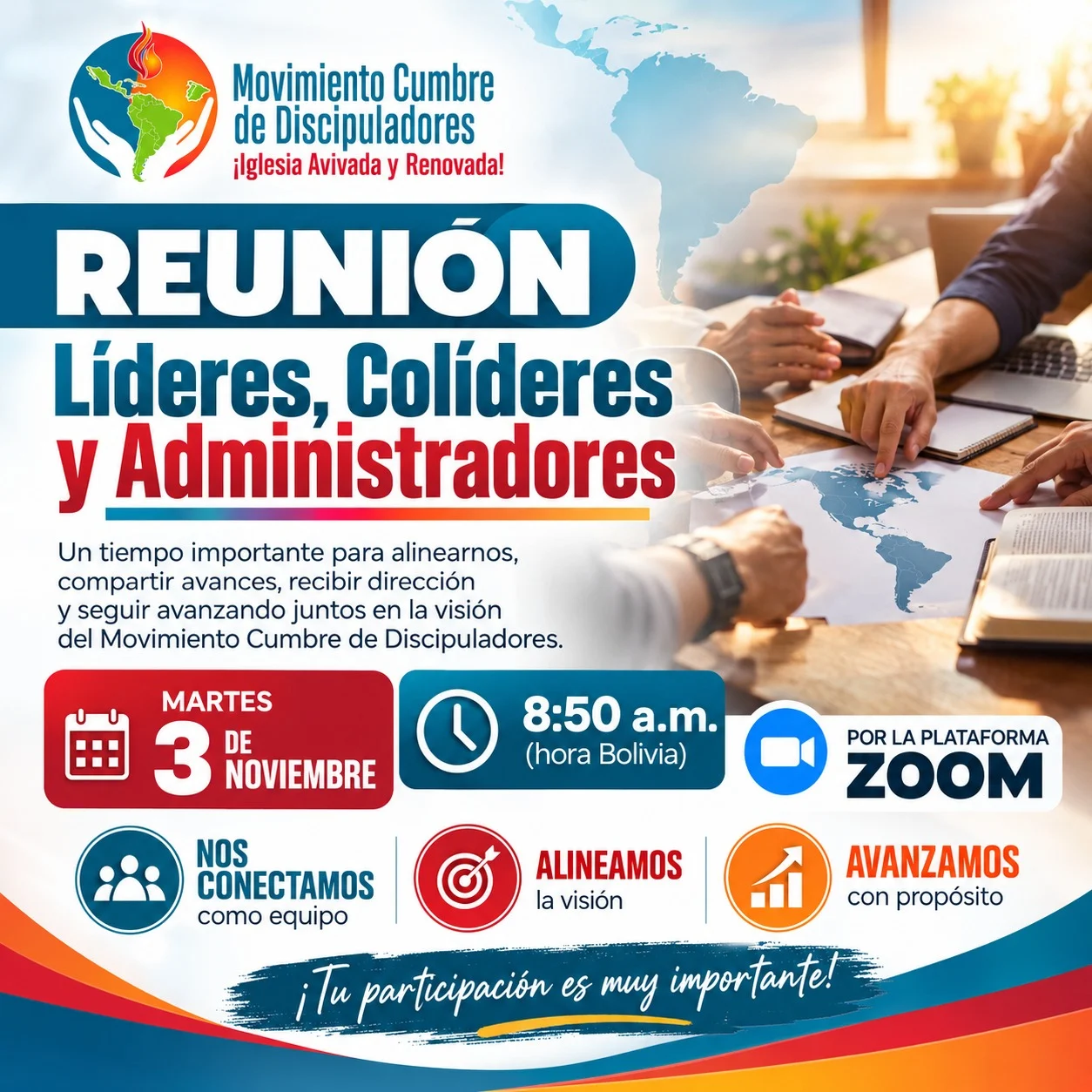 Líderes, Colíderes y Administración